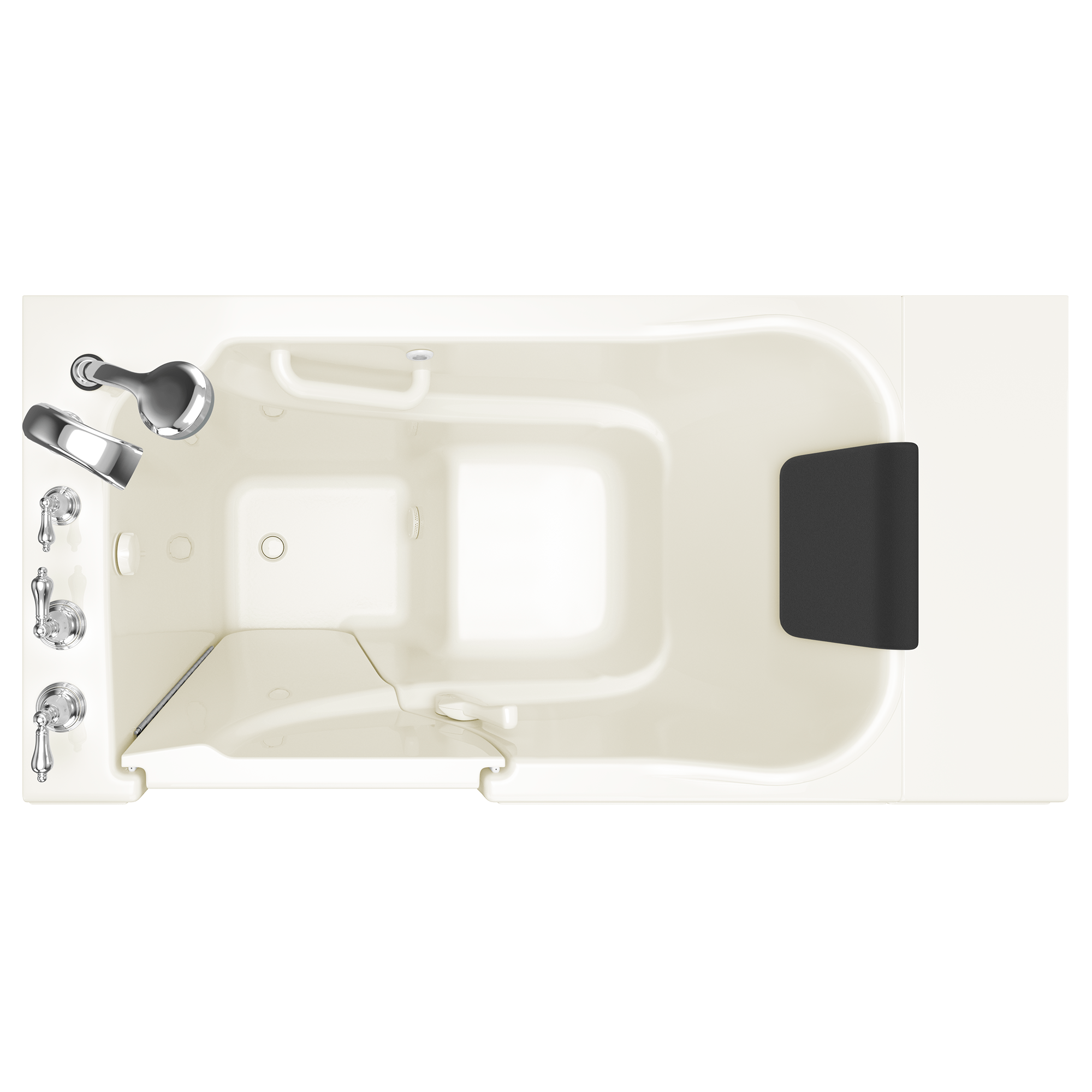 Gelcoat Premium Series 30 x 52 -Inch Walk-in Tub With Soaker System - Left-Hand Drain With Faucet